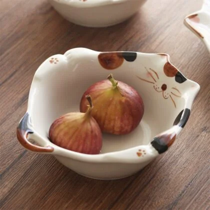 Japanese Hand Painted Underglaze Ceramic Bowls, 330ml